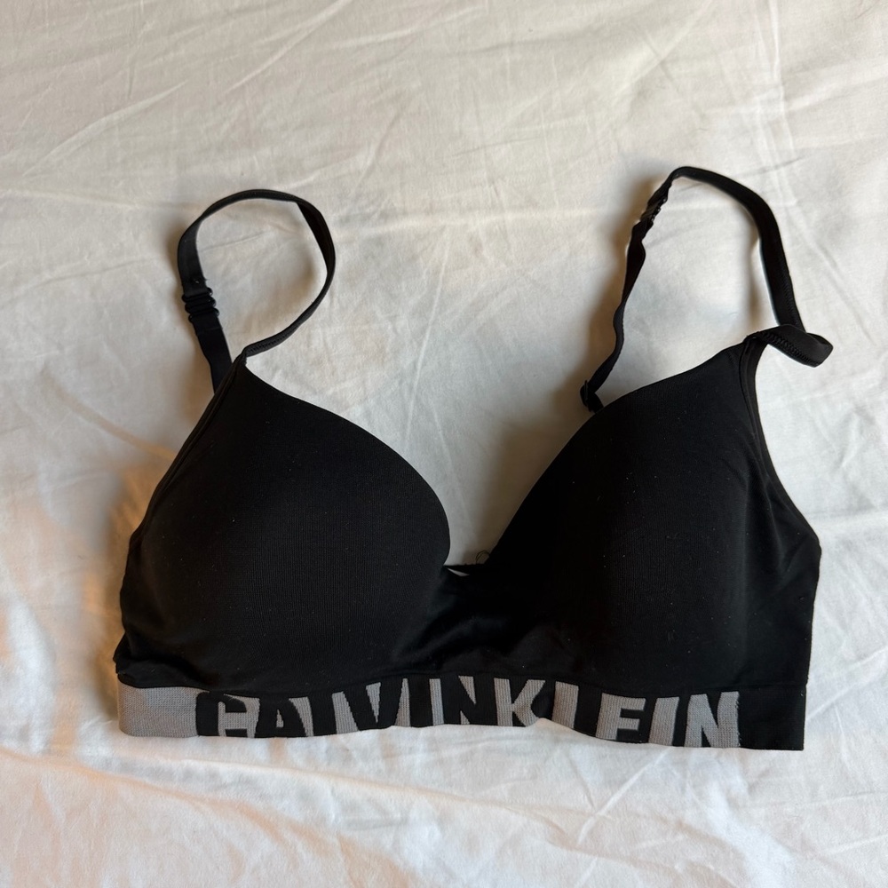 Calvin Klein Black Bra with Gray Band